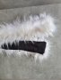 Бяла с Екрю яка Еко косъм. 75 см.и 1 м. Пух за качулка Дълъг Изкуствен.Якичка/пухче , снимка 6
