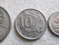 Австралия. Лот .5, 10 ,20, 50 цента. 4  бройки. С ликът на Елизабет II , като млада., снимка 4