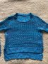 Плетен синьо-зелен пуловер GinaTricot XS, снимка 3