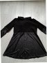 Дамска черна блуза с дълъг ръкав и качулка, снимка 1