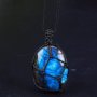Висулка с лабрадорит естествен камък , снимка 1 - Колиета, медальони, синджири - 43201621