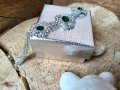 Гривна със зелени Swarovski Crystals, Нежна гривна, подходяща за всеки ден, повод и сезон. , снимка 3