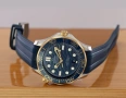 Януари промоция! Мъжки механичен часовник Omega Seamaster Diver 300M 42MM Blue Dial Rubber Strap, снимка 2