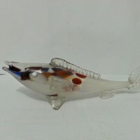 Стъклена фигура риба ръчна изработка, снимка 1 - Антикварни и старинни предмети - 27111112
