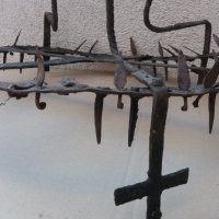 уникален кован църковен полилей, снимка 13 - Антикварни и старинни предмети - 43301381
