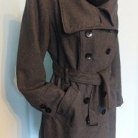 Елегантно вълнено палто тип Кардиган / голям размер , снимка 6 - Палта, манта - 43786167