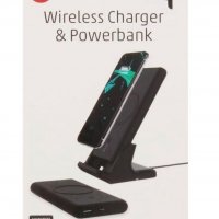 ПРОМО Sologic Станция за зареждане 2 в 1 с безжичен power bank/QI безжично зарядно, снимка 1 - Безжични зарядни - 37446224