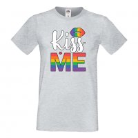  Мъжка тениска Kiss Me multicolor Прайд,Празник.Повод,Изненада, снимка 6 - Тениски - 37102936