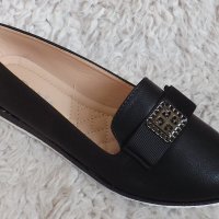 Обувки, черни, кожени код 297/ББ2/20, снимка 1 - Дамски ежедневни обувки - 37834290