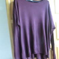 Тънък вишнев пуловер НМ, снимка 1 - Блузи с дълъг ръкав и пуловери - 36805877