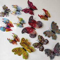 3Д пеперуди за декорация, снимка 1 - Декорация за дома - 32818290
