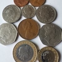 лот монети Англия, Кралица Елизабет , снимка 6 - Нумизматика и бонистика - 43252222