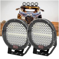 2 БРОЯ 9" Мощни 384W LED Халогени ФАРОВЕ за джипове камиони 9-30V , снимка 1 - Аксесоари и консумативи - 43009412