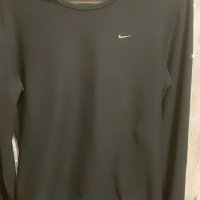 Страхотна наситено черна еластична унисекс фланела еластично трико  блуза Найк - Nike , снимка 6 - Блузи с дълъг ръкав и пуловери - 32491594