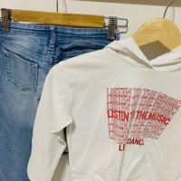 Дънки H&M и суитчър WAIKIKI, 128 см., 7-8 години, снимка 1 - Детски комплекти - 40135453