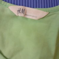  зелен памучен потник H&M, снимка 3 - Потници - 26601404