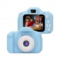 Детски дигитален фотоапарат за забавни снимки зелен/син/розов