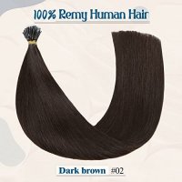  Тъмно кафява удължаваща естествена коса Треса удължения Прическа 50 см, снимка 2 - Аксесоари за коса - 40173423