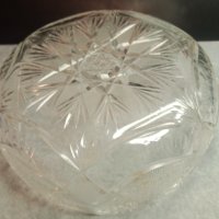 Голяма кристална фрукгиера, ръчна гравюра, снимка 7 - Прибори за хранене, готвене и сервиране - 43820790