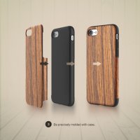 Дървен кейс от естествено дърво и каучук за iPhone 5, SE, 6, 7, 7Plus,, снимка 2 - Калъфи, кейсове - 28470676