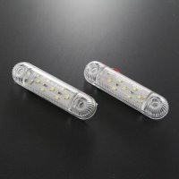 Диодни ЛЕД LED габарити с 7 SMD диода , БЕЛИ , 12-24V L0072, снимка 2 - Аксесоари и консумативи - 35443723