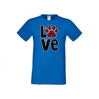 Мъжка тениска Свети Валентин Love Dog Paw, снимка 2 - Тениски - 35649959