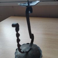 Свещник ковано желязо , снимка 6 - Антикварни и старинни предмети - 32382302