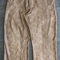 Панталон в кроко принт с кожен ефект "Fransa"® / широки крачоли, голям размер , снимка 6 - Панталони - 26747029