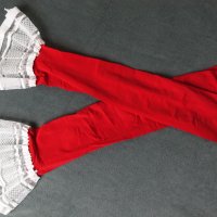 Поръчани -One Size нови червени чорапи с ликра и бяла ластична лента, снимка 11 - Бельо - 44051917