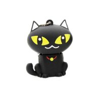 Флашка 4 гб Черна котка , USB малко коте котешка лапа , снимка 2 - USB Flash памети - 43884238