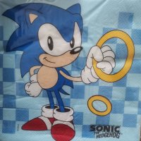 Соник Sonic 10 парти салфетки рожден ден, снимка 3 - Други - 29825428