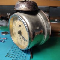 Немски Механичен Часовник Будилник Хамбург Американ , снимка 7 - Антикварни и старинни предмети - 37113103