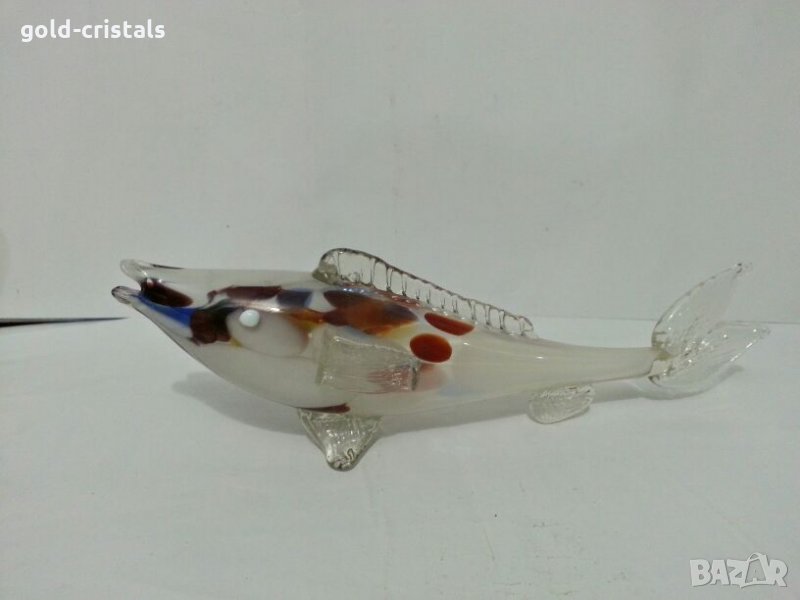 Стъклена фигура риба ръчна изработка, снимка 1