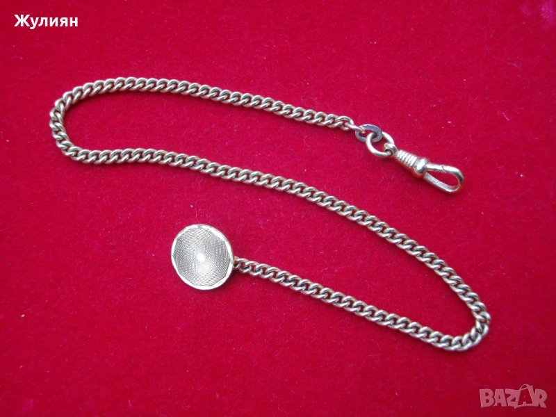 СТАР ПОЗЛАТЕН КЮСТЕК ЗА ДЖОБЕН ЧАСОВНИК, снимка 1