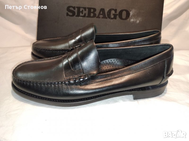 Уникални мъжки мокасини от естествена кожа SEBAGO №48, снимка 1