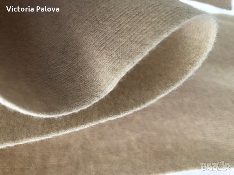 Вълнен дълъг шал,нюдов цвят, снимка 1