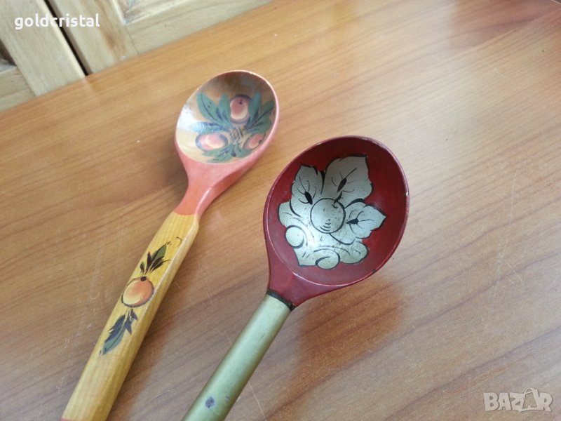 Руски дървени лъжици хохлома , снимка 1