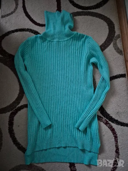 кашмирен руловер, красив зелен цвят, снимка 1
