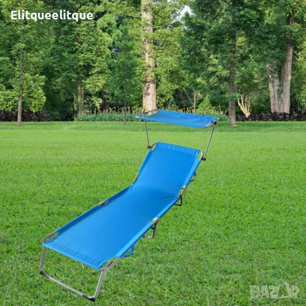 Градински шезлонг Muhler C2013, 188x56x25 cm, снимка 1