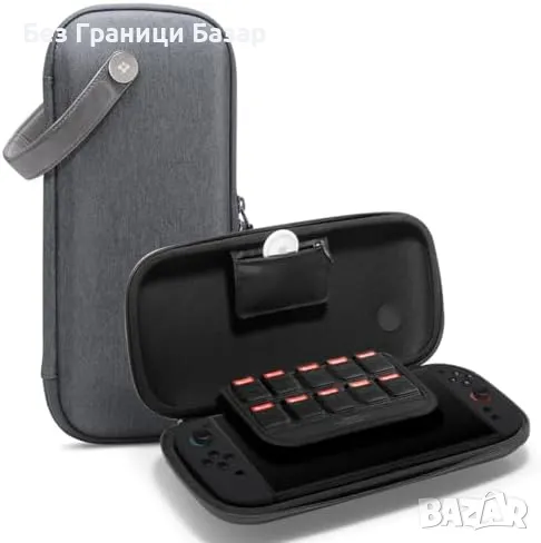 Нов Калъф за Nintendo Switch 2 (2025) с място за игри – Сив Spigen кейс, снимка 1