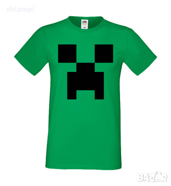 Мъжка тениска Creeper Face 1,майнкрафт Minecraft,Игра,Забавление,подарък,Изненада,Рожден Ден., снимка 1