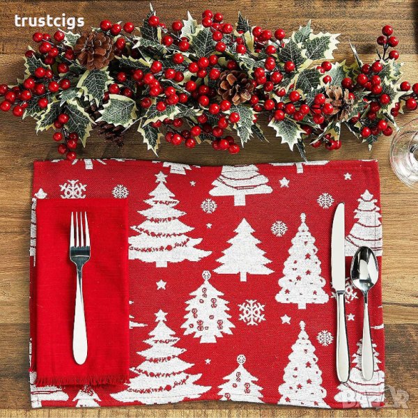 Коледно каре за маса 29х45 см, снимка 1