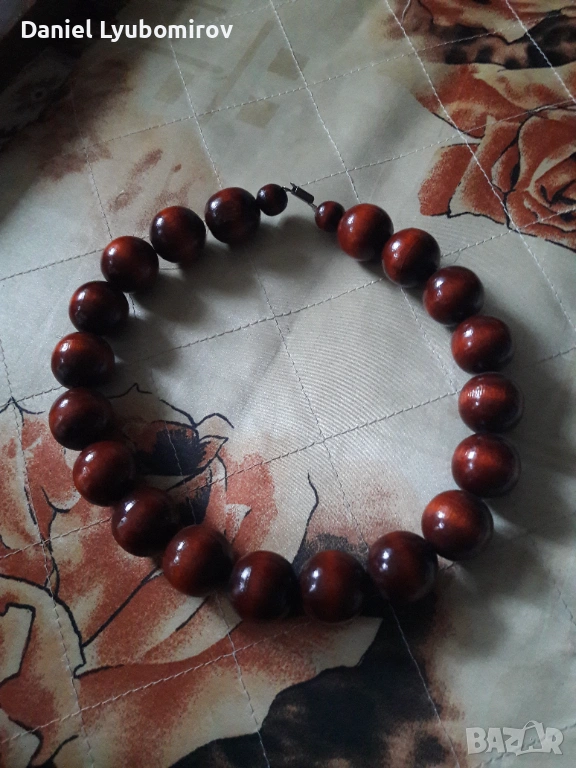 Дамско колие от дървени мъниста, снимка 1