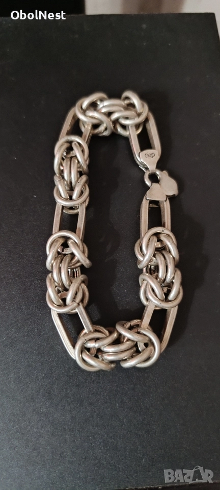 Сребърна гривна - 60 г (Сребро 925), снимка 1