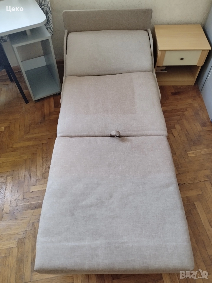 Разтегателен фотьойл с топ матрак , снимка 1