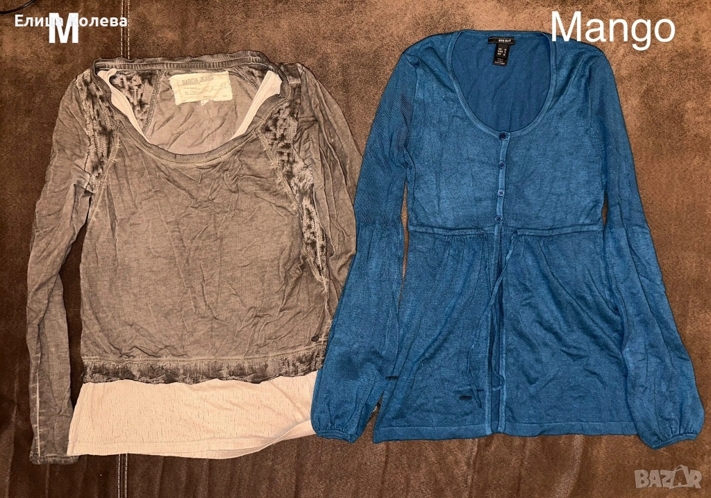 Предлагам 6 лота с дамски блузи, пуловери, жилетки Zara, Mango, Reserved, Shein и др.по 10 евро , снимка 1