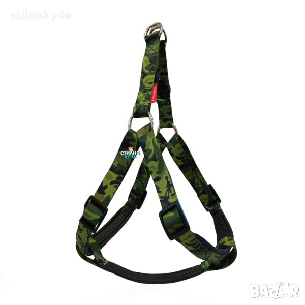 Кучешки нагръдник в камуфлажен принт и неопренова мека подплата Кучешки нагръдници Нагръдник за куче, снимка 1