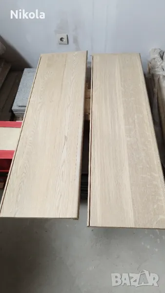 Дъбов плот - дъбови стъпала 5бр 118,5/ 34/ 2 избелен дъб, снимка 1