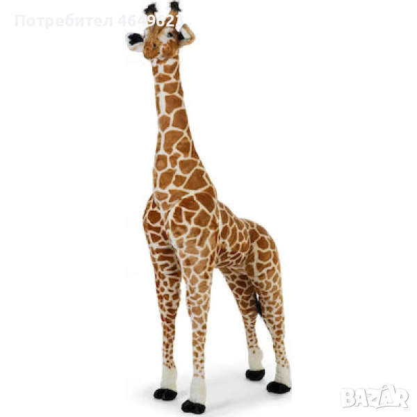 Висок Плюшен Жираф, 1.80см, Oem, Мека, Устойчива На Разтягане И Набръчкване, Пълна С Мека Пяна, снимка 1