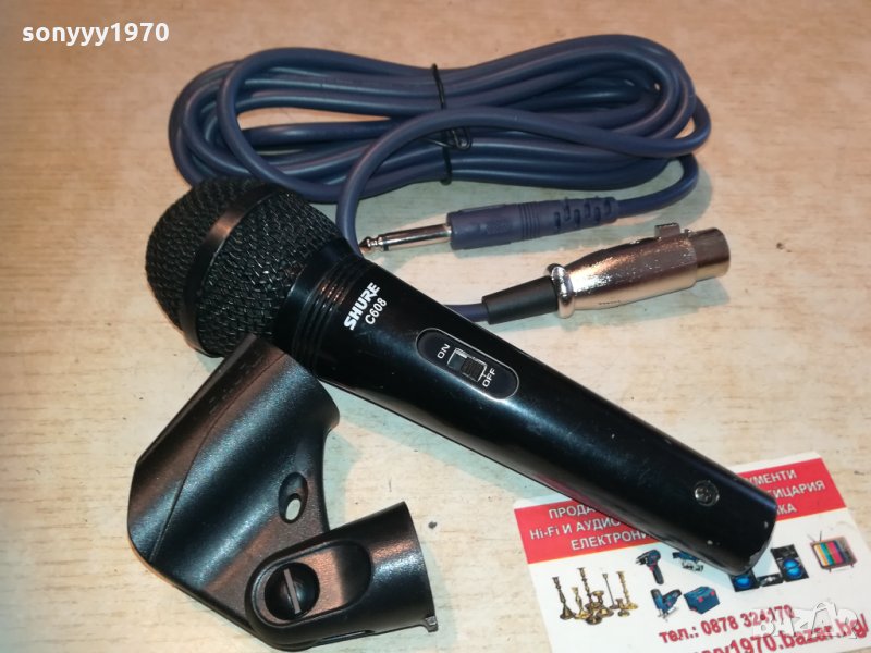 shure c608 profi mic+кабел и държач 2603211004, снимка 1